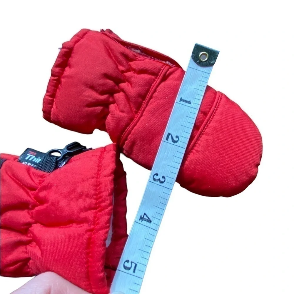 Primaloft Infant Red Snow Mittens Size 0-1